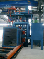 Machine de sablage à convoyeur à rouleaux pour tôles d'acier/poutres en I/profils en acier JICHUAN - Haute productivité, dimensions personnalisables