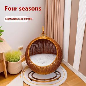 बिल्ली घोंसला रतन पालतू जानवर पर्यावरण के अनुकूल प्लास्टिक ग्रीष्मकालीन ठंडा कुत्ते फांसी की टोकरी सार्वभौमिक चार सीज़न कैट पैड - Product Image 4