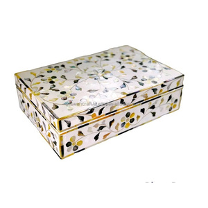 Caja de joyería con incrustaciones de hueso de resina en forma de rectángulo de lujo, tendencia superior, embalaje personalizado, cuadrado, incluye cartón de almacenamiento para pendientes - Product Image 1