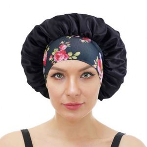 Bandeaux et bonnets de luxe en satin à motifs floraux – Bonnets doux et ajustables multifonctions pour femmes, idéaux pour le sport et les voyages - Product Image 5
