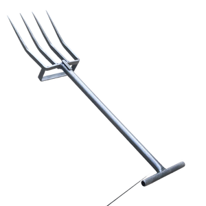 Horquilla de acero de cinco dientes del fabricante de China, herramientas de jardín y agricultura con mango de metal - Product Image 3