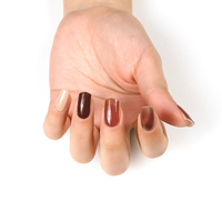 Autocollants pour ongles en gel Huizi non toxiques, durables, à effet UV, motif cœur japonais, portables, bandes de gel tendance, OEM ODM disponibles