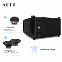 Système de sonorisation professionnel AOFO Mini HDL 6-A, ensemble de haut-parleurs actifs à ligne directe double de 6 pouces, 700 W, pour DJ et scène
