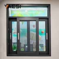 Ventana deslizante de cocina moderna con mosquitera Ventanas corredizas de aluminio de vidrio a prueba de sonido para casas