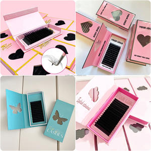 Extensions de cils individuelles en PBT coréen effet cachemire, plateaux Mega Volume noir mat velours, fournitures pour extensions de cils - Product Image 6