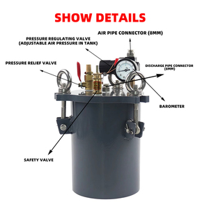 Kohlenstoffstahl Pneumatische Zuführung - 1L-100L Anpassbare Klebstofflagerung (Werkzeugmaschinenzubehör) Neue Kohlenstoffstahl Pneumatische Zuführung - Product Image 4