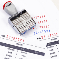 Foska bonne qualité 8 chiffres timbre 6mm caoutchouc numéro timbre pour bureau école papeterie multifonction numéro chiffres timbre à encre