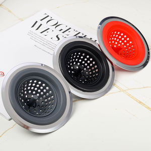 Filtro de Desagüe Universal de Acero Inoxidable y Silicona para <span class=keywords><strong>Fregadero</strong></span>, 11.2cm, Anti-Obstrucciones, Anti-Olores, Recolector de Cabello para Cocina y Baño - Product Image 1