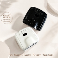 Lampe à ongles UV LED professionnelle à double source lumineuse, séchoir à ongles à capteur automatique, 4 réglages de minuterie pour usage en salon