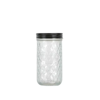 Groothandel Hoge Witte Glazen Keuken Weckpot Voedselbewaarfles 480ml 16oz 3oz voor Inblikken & Drinken Cadeaus