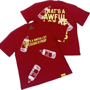 Ropa para Hombre, Nueva Colección, Camisetas de Alta Calidad con Estampado 'THAT'S A AWFUL LOT OF COUPH SYRUP', Camisetas Holgadas Informales con Estampado Escaneable, Tallas Grandes - Product Image 2