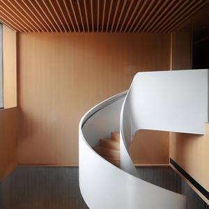 <span class=keywords><strong>Escalera</strong></span> Recta Combinada de Acero y Madera Prima con Peldaños Antideslizantes para Renovación Interior de Apartamentos Dúplex - Product Image 5