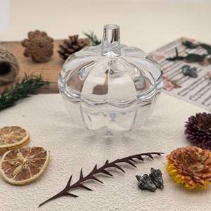 Cina produttore ha fornito vuoto a forma di zucca <span class=keywords><strong>vetro</strong></span> Tealight <span class=keywords><strong>portacandele</strong></span> recipiente per festa di compleanno bomboniere - Product Image 1