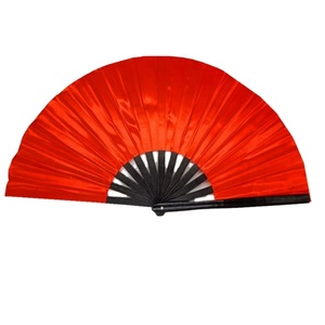 33Cm Large <b>Hand</b> <b>Fan</b> Promotional Large Rave <b>Fan</b> Solid Nylon Fabric <b>Hand</b> Held Folding <b>Fans</b> for Advertisement - Product Image 4