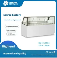 Congélateur commercial à trois niveaux (-20~-23 degrés) en acier inoxydable 304, éclairage LED, maintien de la fraîcheur, économe en énergie, dégivrage automatique