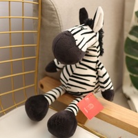 Jouets en peluche d'animaux de la forêt Éléphant Girafe Zèbre Lion Singe Chien Tigre Coton PP Maille Couverture confortable Boîte cadeau Super doux Anniversaire