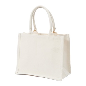 Low MOQ Wholesale Customize Natural Recycled <b>White</b> Canvas Shoulder Shopping <b>Bag</b> - Product Image 1