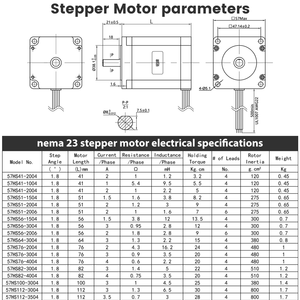 Chất lượng cao Hai giai đoạn giữ mô-men xoắn 20kg.cmf 2N. M DC lai NEMA 23 động cơ bước - Product Image 4