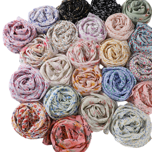 Gelasia Textile Flowy Chiffon Châle Hijab Imprimé Fleur Bidang 45 Tudung Bawal pour le Printemps pour les Femmes Musulmanes - Product Image 1
