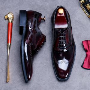 Zapatos Formales de Negocios para Hombre, Estilo Británico, con Cordones, Zapatos Oxford para Boda con Suela de Goma Ligera, Transpirable y Antideslizante - Product Image 3