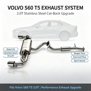 Kit de pièces de tuning de performance pour échappement de voiture de course, avec résonateur amélioré et optimisé pour une puissance à hautes trames optimisée, pour Volvo <span class=keywords><strong>S60</strong></span> <span class=keywords><strong>T5</strong></span> 2.0T - Product Image 1