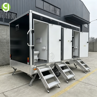 Remorque de toilettes mobiles GoEasy HeavyFrame, toilettes portables de luxe pour une utilisation à long terme sur les chantiers de construction