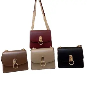 New Arrivals Accessories Ladies Clutch Handbag Fashion Metal Chain With Leather OEM Customized Style Single Shoulder Bag