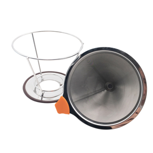 Verser sur le cône de goutteur de café avec le support de tasse antidérapant filtres à café d'acier inoxydable <span class=keywords><strong>sans</strong></span> BPA - Product Image 3