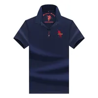 Camiseta lisa con logotipo bordado de alta calidad, Polo de Golf en blanco, Polo de algodón personalizado, Us