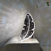Lustre contemporain en cristal de verre long avec feuilles dorées, LED, hauteur réglable, pour salon, duplex, escalier, hôtel, club