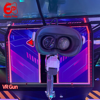Atractivo Simulador de Tiro VR con Luces LED RGB de Colores, Pantalla de 55 Pulgadas, Máquina Arcade ENJOYPLAY con Soporte en Inglés