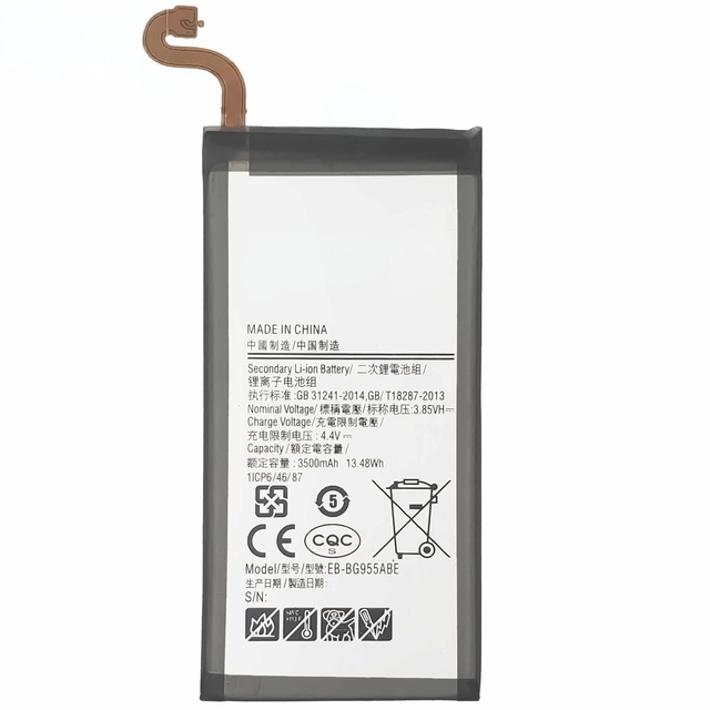 REAL CAP Replacement Battery EB-BG955ABE for Samsung Galaxy S8+ Smartphone S8P S8 Plus G955 Cell Phone Batteries Factory OEM