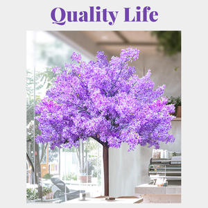 Flores artificiales grandes personalizadas, plantas, árboles artificiales, árbol <span class=keywords><strong>lila</strong></span> para oficina - Product Image 3