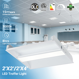 Lõm văn phòng trong nhà ánh sáng trắng tấm thép phẳng bảng điều chỉnh đèn 2ft 4ft 24W 35W 40W dẫn troffer ánh sáng - Product Image 1