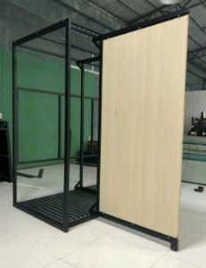 Display Stand 33x15x85cm Metal Freestanding Rectangle Minimalist Living Room Shelf - Product Image 3