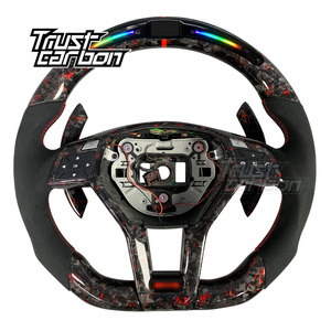 <span class=keywords><strong>Volante</strong></span> LED de Fibra de Carbono Forjado Personalizado para Mercedes-Benz W204 W212 2011-2015 <span class=keywords><strong>CLA</strong></span> GLA <span class=keywords><strong>45</strong></span> C63 CLS63 E550 <span class=keywords><strong>AMG</strong></span> R231 SL SLK350 - Product Image 1