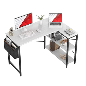 Tables d'étude d'ordinateur portable de conception moderne de bureau à domicile en forme de L en bois blanc de luxe avec la meilleure <span class=keywords><strong>imprimante</strong></span> <span class=keywords><strong>pour</strong></span> l'usage de coin - Product Image 6