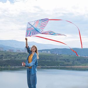 Cometa para niños Pavobella con cuerda, fácil de volar, brisa ligera, diseño artístico apto para principiantes, para niños de 5 a 7 años, unisex - Product Image 3