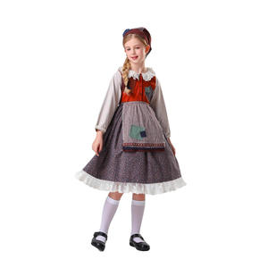 Disfraz de Niña de las Velas de Luolan para Halloween, Disfraz de Película de Televisión, Vestido de Poliéster para Niñas, Delantal, Pañuelo para la Cabeza, Talla 120-150 cm, Drama - Product Image 3