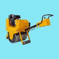 Compacteur de sol à main à rouleau de route à double tambour de 800kg