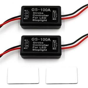 1 ชิ้น GS-100A <span class=keywords><strong>ไฟ</strong></span>แฟลชสโตรบคอนโทรลเลอร์แฟลชเชอร์โมดูลสำหรับไฟเบรคหยุดรถ 12 V/24 V <span class=keywords><strong>LED</strong></span> ป้องกันการลัดวงจร - Product Image 3