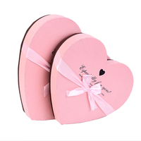 Boîte cadeau en forme de cœur vide pour chocolats, personnalisable, vente en gros, avec inserts