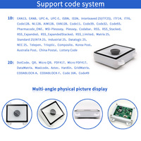 Escáner de Código de Barras Fijo ECodeSky EMT8651B, Escáner de Código QR 1D 2D con Luz Solar, Módulo Lector de Código QR USB