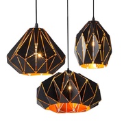 Suspension LED industrielle rétro en fer forgé, style commercial, pour restaurant, bar, ou magasin de hot pot et barbecue, design ajouré, tête unique, garantie 2 ans