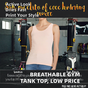 Débardeur de sport respirant pour femme en polyester à logo frontal par sublimation, séchage rapide, idéal pour l'été et la gym - Prix de gros - Product Image 2