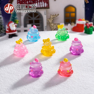 Dp Mini Resin Christmas <b>Tree</b> Ornament Colorful Desktop Decoration For Holiday Decor - Product Image 1