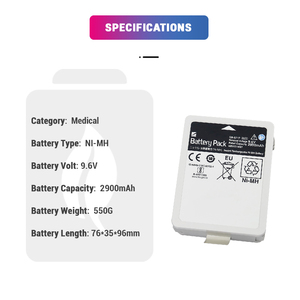 <span class=keywords><strong>Ni</strong></span>-<span class=keywords><strong>MH</strong></span> <span class=keywords><strong>9</strong></span>,<span class=keywords><strong>6</strong></span> В 2900 мАч перезаряжаемая SB-671P X705, медицинский аккумулятор для монитора жизненно важных функций, BSM-6000 BSM-6701A батарейки - Product Image 4