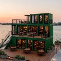 Café-restaurant modulaire à 3 étages en conteneurs, bâtiment commercial, bar en conteneurs maritimes
