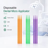 Accessoire micro-pointe fiable et non-shedding pour travaux de restauration en laboratoire dentaire à grand volume – Micro-applicateur dentaire jetable
