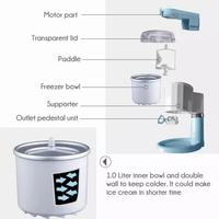 Mini fruit glacé ménager 1L, machine rapide à faible bruit, machine à crème glacée à service doux